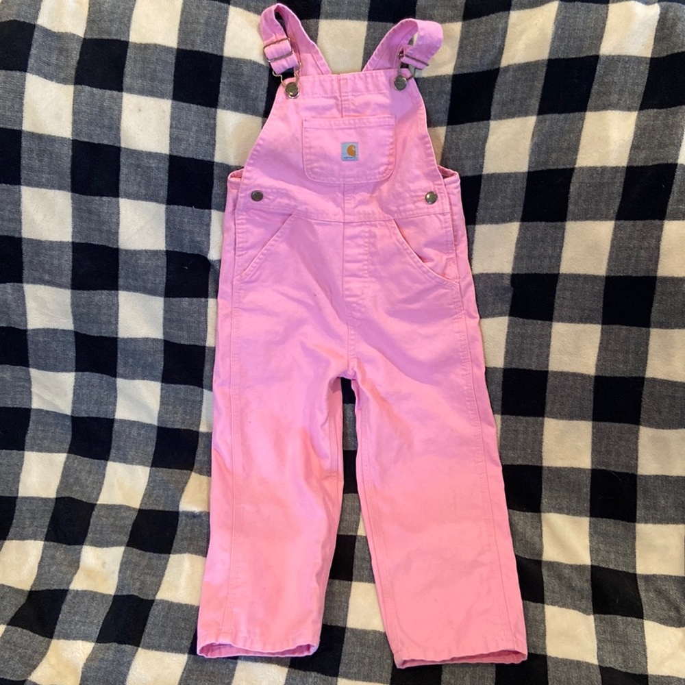 Girls carhartt pink overalls